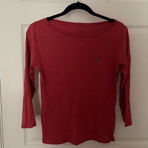 Pinkish/red POLO Ralph Lauren with blue logo top size small